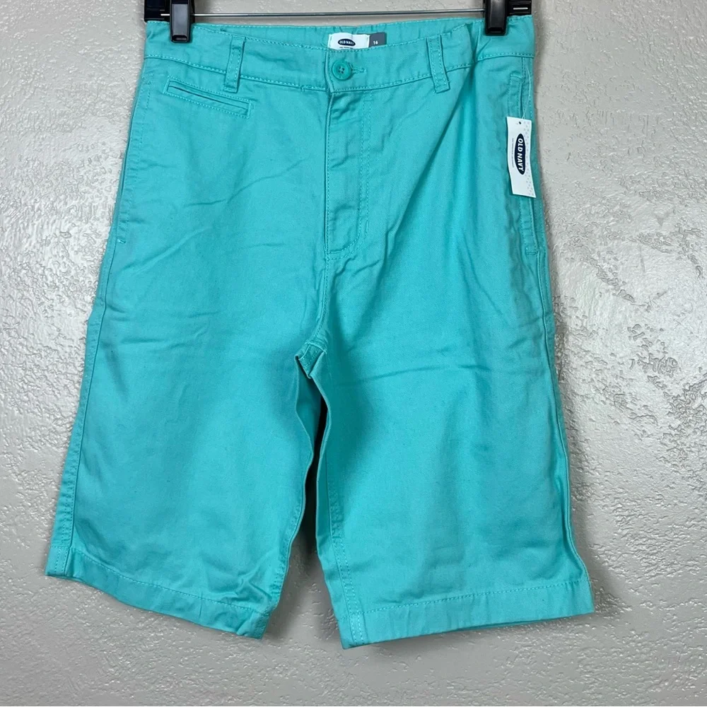 5 for $30 Old navy boy‎ green bermuda shorts size 16 regular